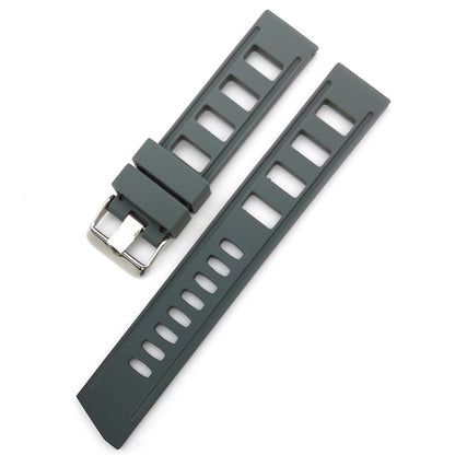 Silicone Flex Rubber Universal Watch Strap - Grey / 20mm / 22mm