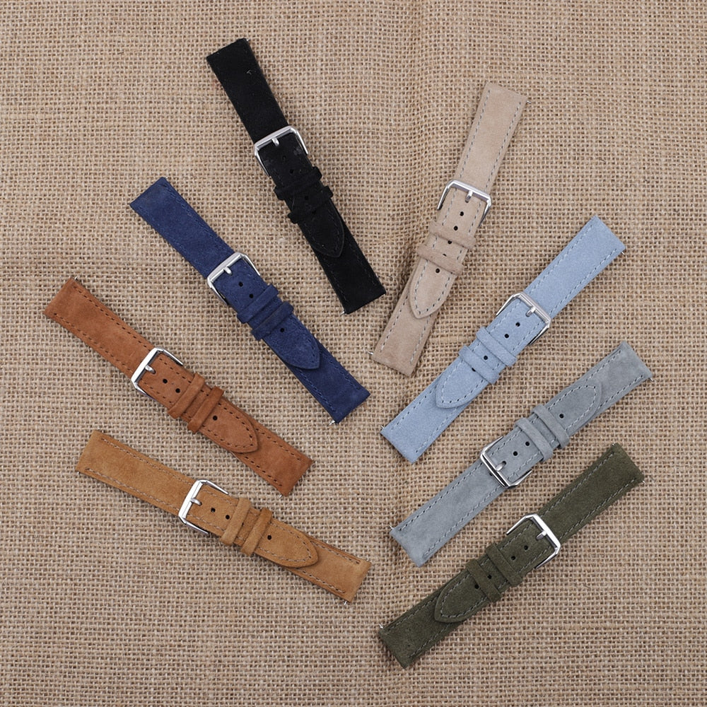 Premium Suede Universal Watch Strap - Gray / 18mm / 19mm / 20mm / 22mm