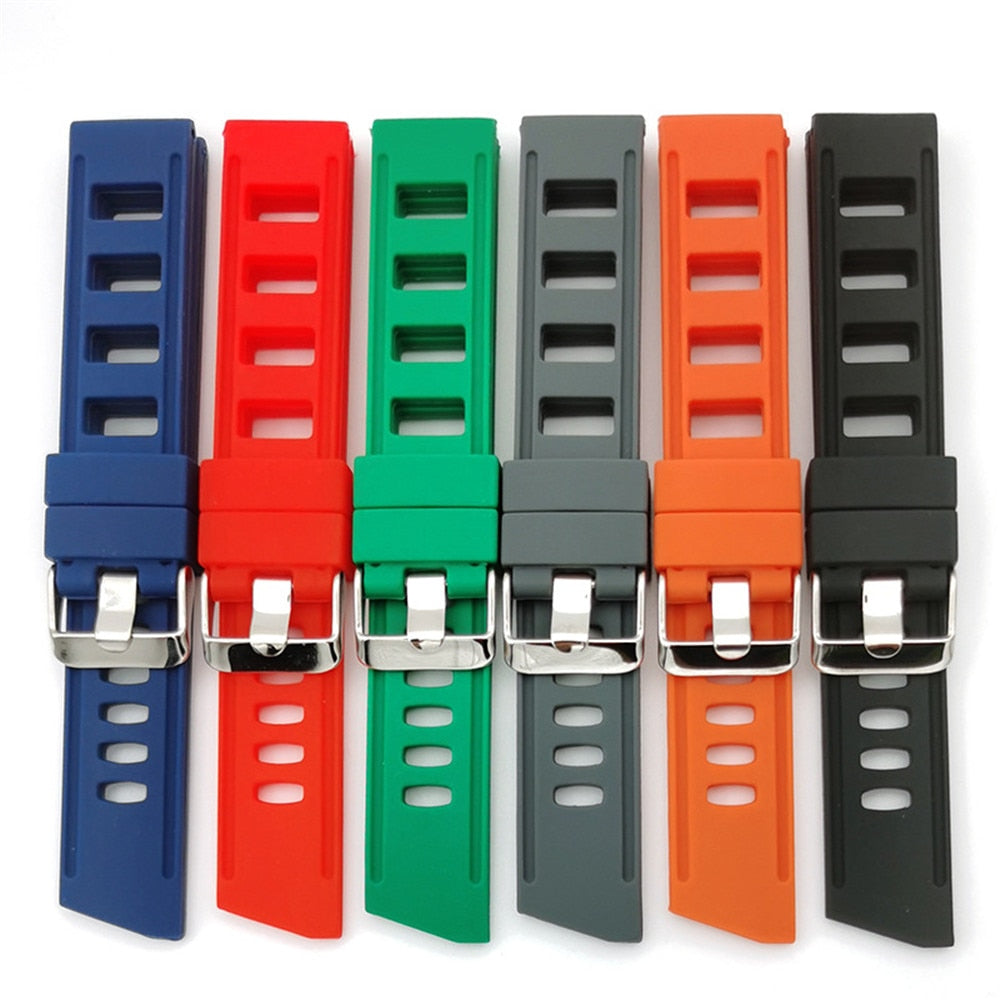 Silicone Flex Rubber Universal Watch Strap - Grey / 20mm / 22mm