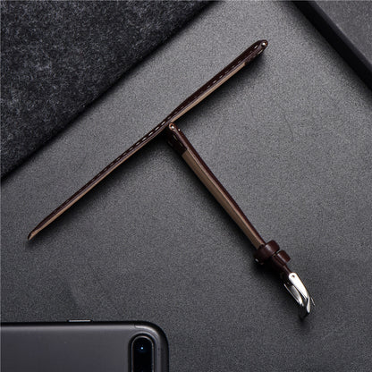 Genuine Calfskin Leather Universal Watch Strap - Brown / 18mm / 20mm / 22mm