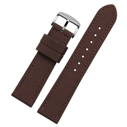 Canvas Two Piece Universal Watch Strap - Brown / 18mm / 20mm / 22mm