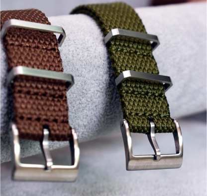 Canvas Weave Universal Nylon Strap - Green / 20mm / 22mm