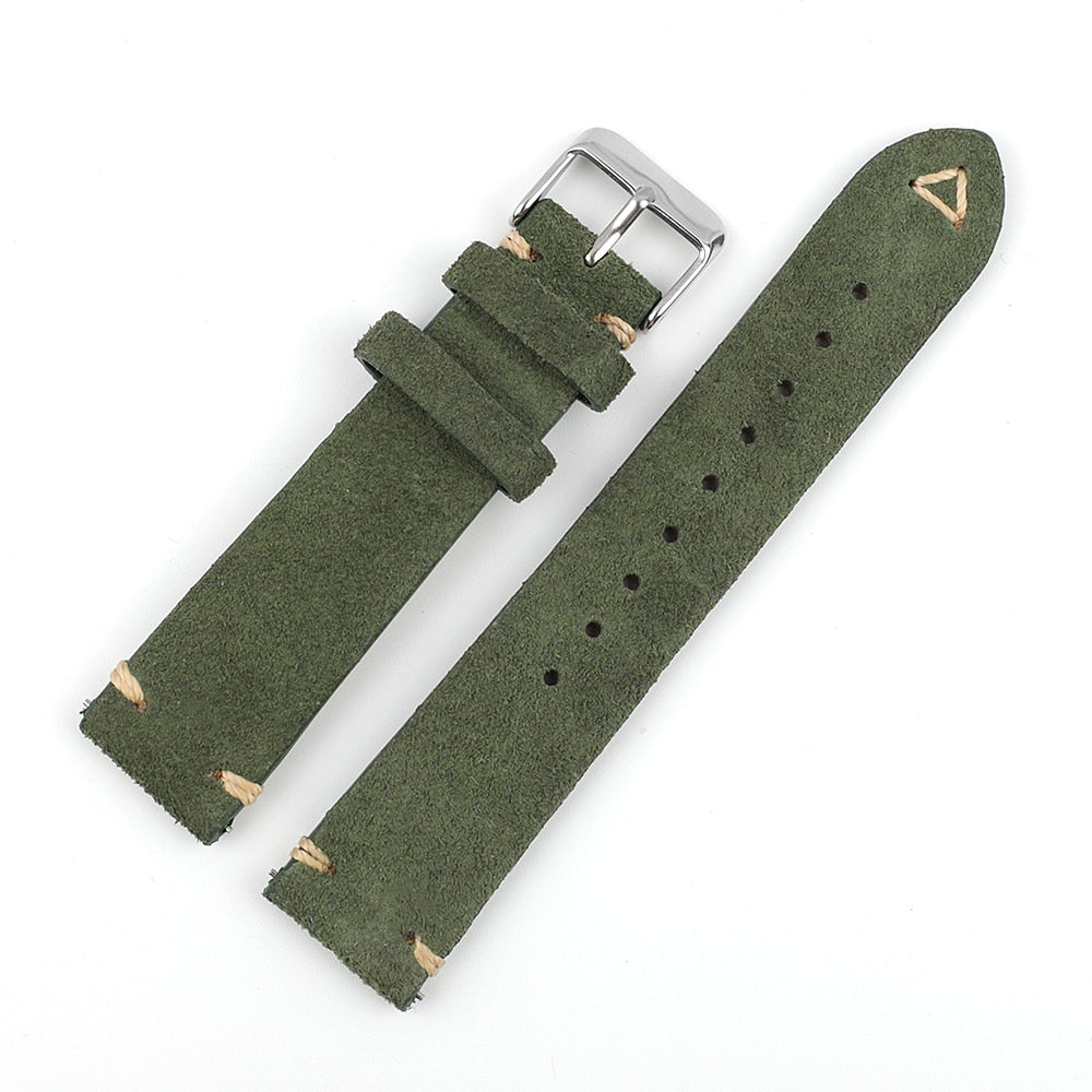 Vintage Suede Universal Watch Strap - Green / 18mm / 19mm / 20mm / 22mm