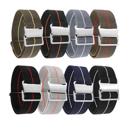 傘兵尼龍錶帶 - 綠色 黃色