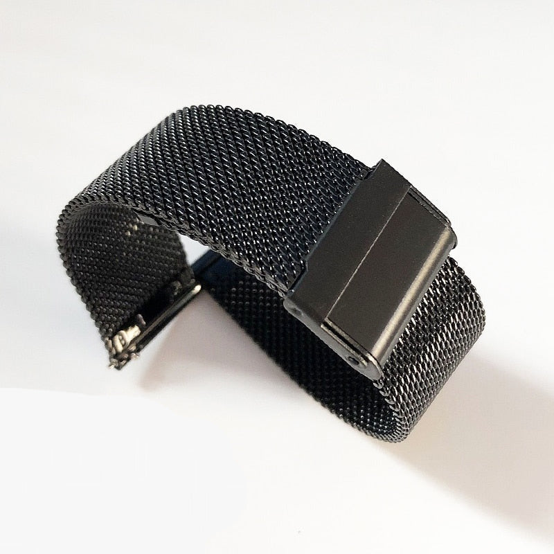 Milanese Mesh Universal Watch Bracelet - Black / 18mm / 20mm / 22mm