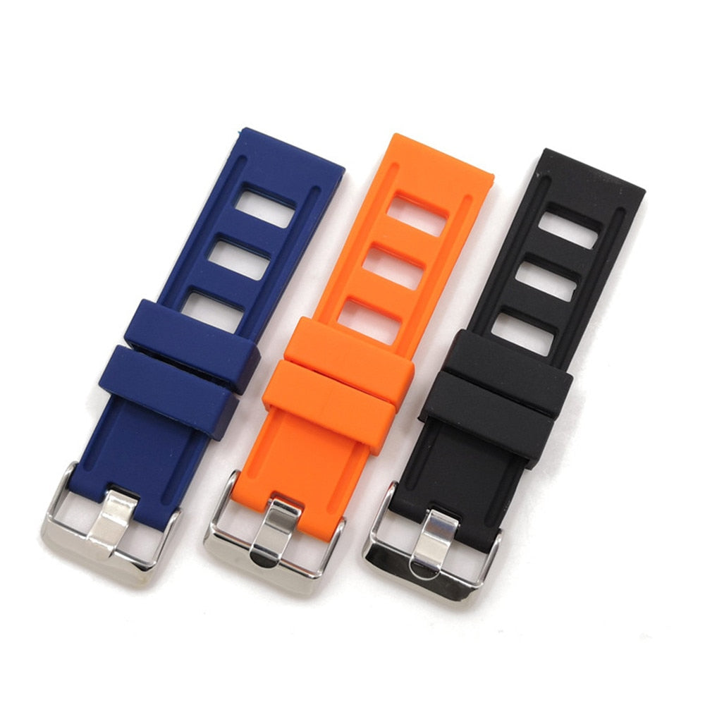 Silicone Flex Rubber Universal Watch Strap - Red / 20mm / 22mm