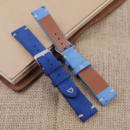 Vintage Suede Universal Watch Strap - Light blue / 18mm / 19mm / 20mm / 22mm