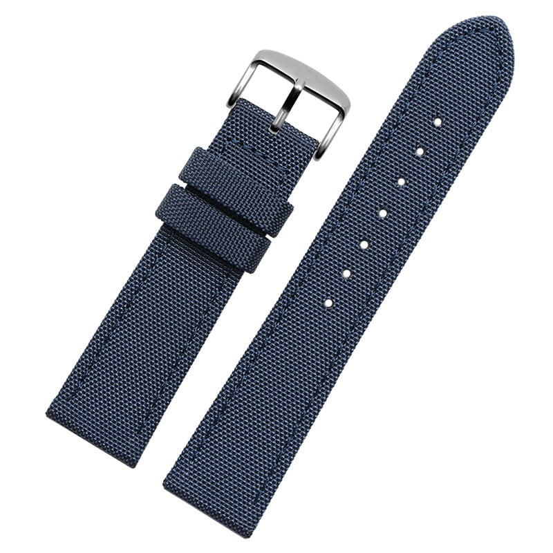 Canvas Two Piece Universal Watch Strap - Blue / 18mm / 20mm / 22mm