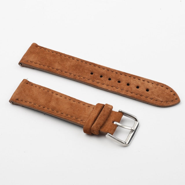 Premium Suede Universal Watch Strap - Brown / 18mm / 19mm / 20mm / 22mm