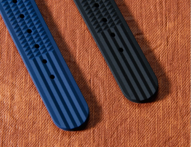 Premium Rubber Waffle Universal Watch Strap - Blue / 20mm / 22mm