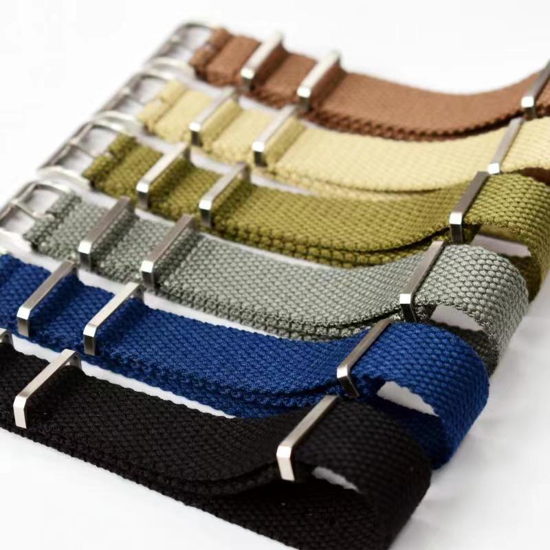 Canvas Weave Universal Nylon Strap - Khaki / 20mm / 22mm