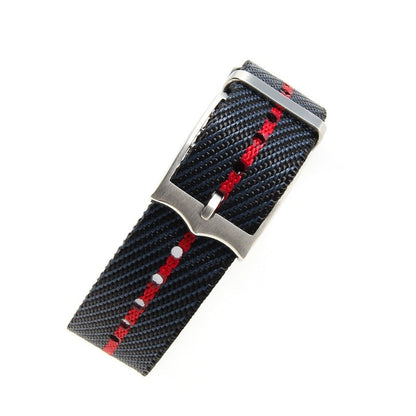 Premium Adjustable Universal Nylon Strap - Blue and Red / 20mm / 22mm