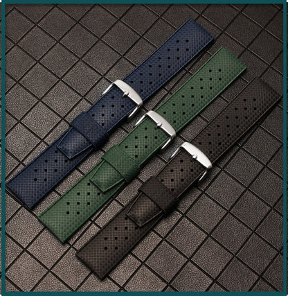 Tropical FKM Universal Rubber Dive Strap - Red / 20mm / 22mm