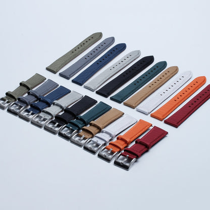 Premium Canvas Two Piece Universal Watch Strap - Blue / 20mm / 22mm