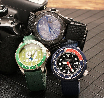 Tropical FKM Universal Rubber Dive Strap - Blue / 20mm / 22mm