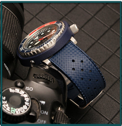 Tropical FKM Universal Rubber Dive Strap - Red / 20mm / 22mm