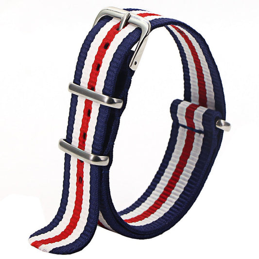 Basic Universal Nylon Strap - Blue Red / 18mm / 20mm / 22mm