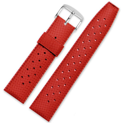 Tropical FKM Universal Rubber Dive Strap - Red / 20mm / 22mm
