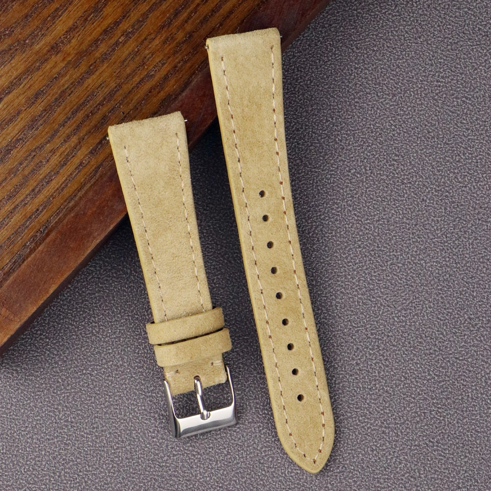 Classic Suede Universal Watch Strap - Khaki / 18mm / 20mm / 22mm