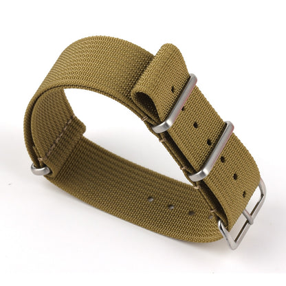 Ribbed Universal Nylon Strap - Khaki / 18mm / 20mm / 22mm