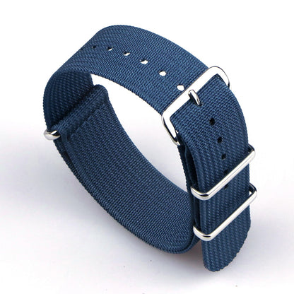 Ribbed Universal Nylon Strap - Blue / 18mm / 20mm / 22mm