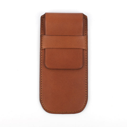 Genuine Leather Watch Pouch - Light Brown