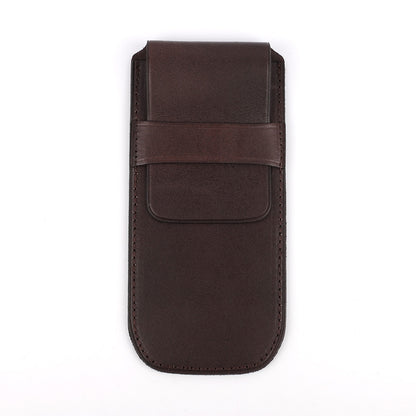 Genuine Leather Watch Pouch - Dark Coffee