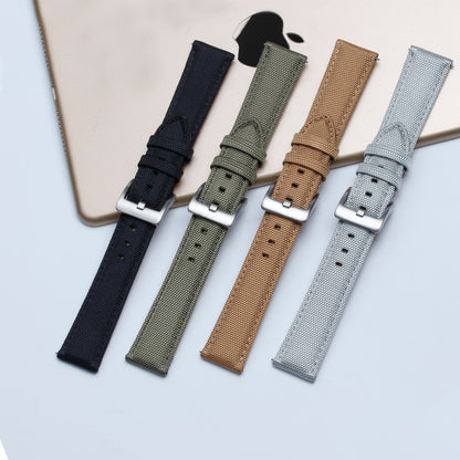 Premium Canvas Two Piece Universal Watch Strap - Green / 20mm / 22mm