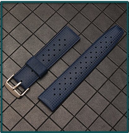 Tropical FKM Universal Rubber Dive Strap - Black / 20mm / 22mm