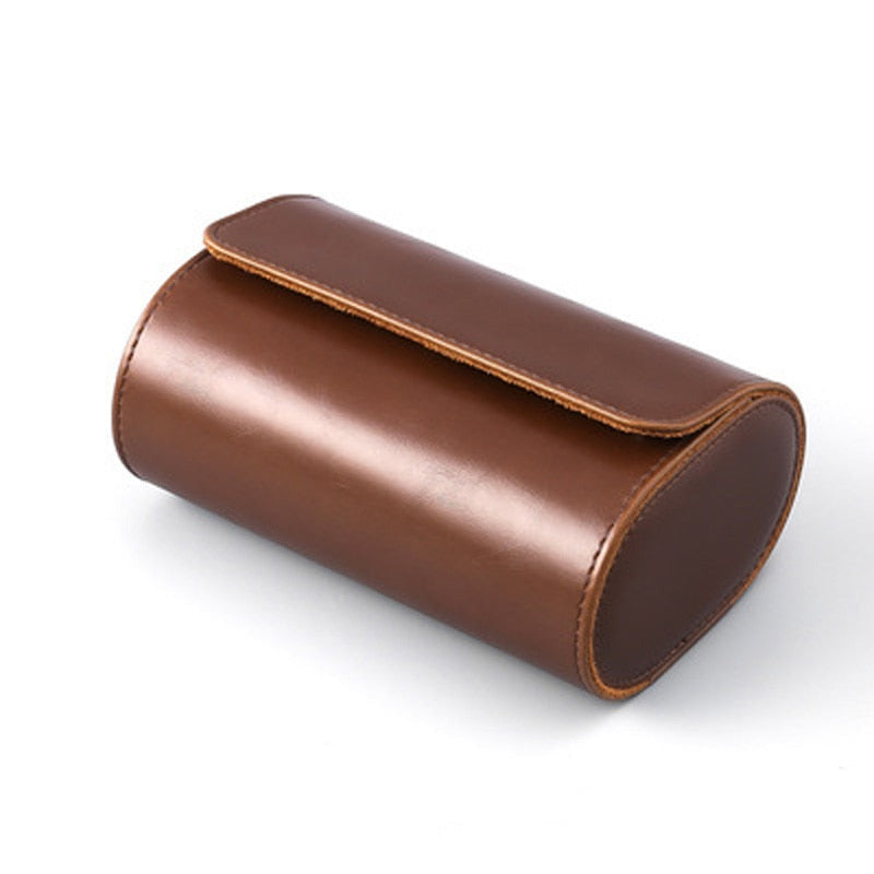 Watch Roll Travel Case - Brown