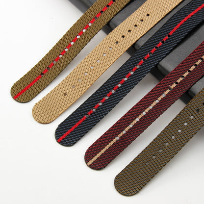 Premium Adjustable Universal Nylon Strap - Khaki / 20mm / 22mm
