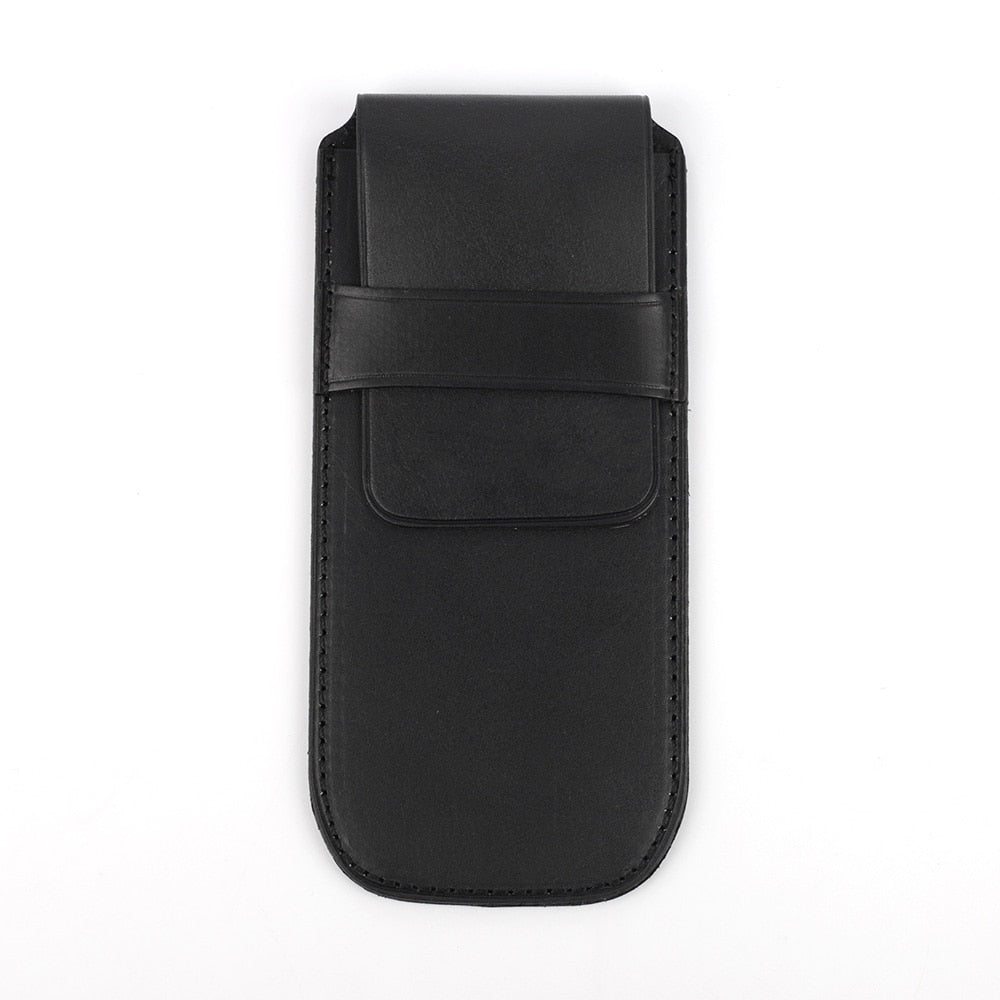 Genuine Leather Watch Pouch - Black