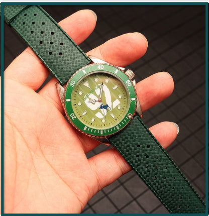 Tropical FKM Universal Rubber Dive Strap - Red / 20mm / 22mm