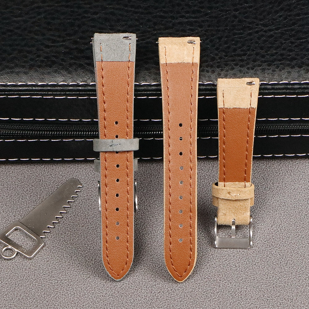 Classic Suede Universal Watch Strap - Khaki / 18mm / 20mm / 22mm