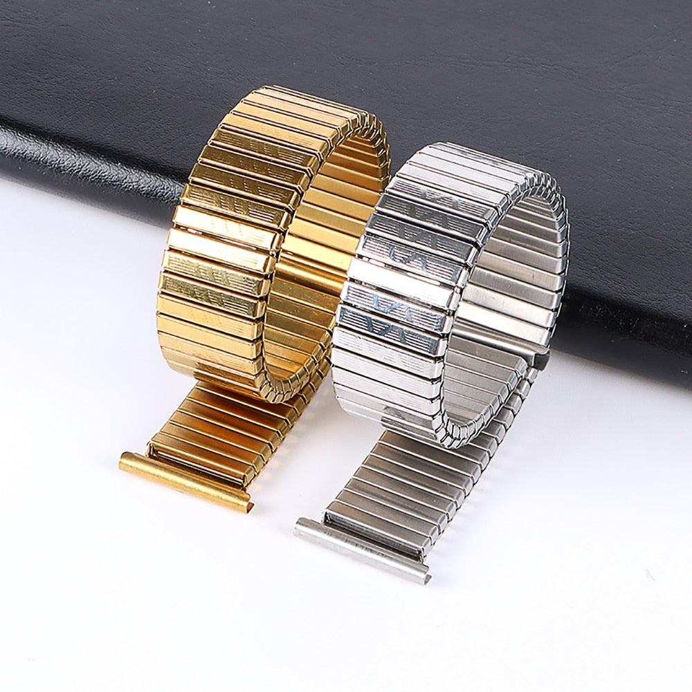Metal Elastic Universal Watch Bracelet - Silver / 16mm / 18mm / 20mm