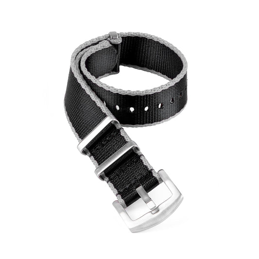 सीटबेल्ट नाटो - ग्रे ब्लैक