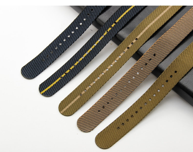 Premium Adjustable Universal Nylon Strap - Blue / 20mm / 22mm