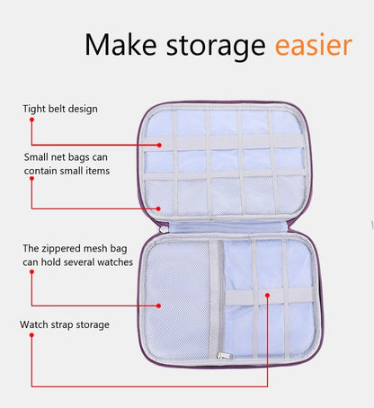 Watch Strap Organizer Case - Red