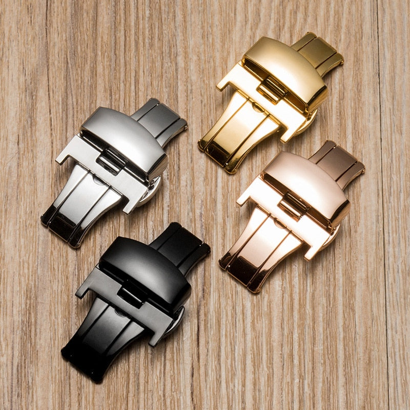 Butterfly Deployment Universal Watch Clasp - Silver / 16mm / 18mm / 20mm / 22mm / 24mm