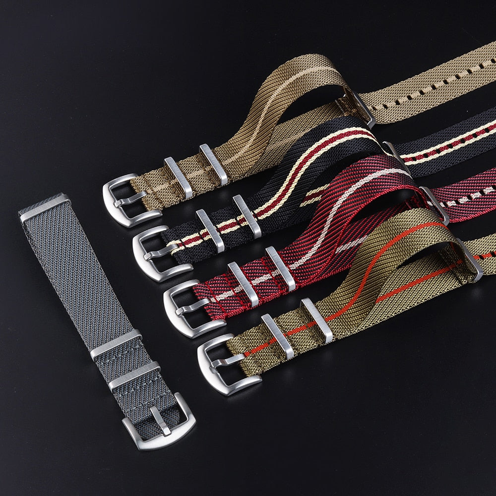 Premium Universal Nylon Strap - Green Khaki / 20mm / 22mm