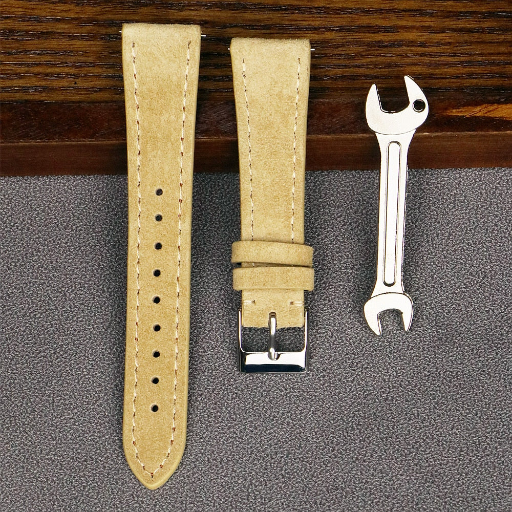 Classic Suede Universal Watch Strap - Khaki / 18mm / 20mm / 22mm
