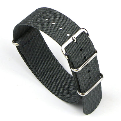 Ribbed Universal Nylon Strap - Grey / 18mm / 20mm / 22mm