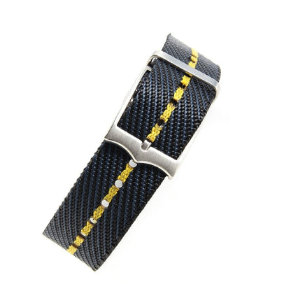 Premium Adjustable Universal Nylon Strap - Blue And Yellow / 20mm / 22mm